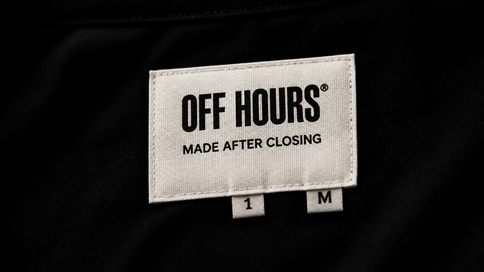 OFF HOURS woven garment label